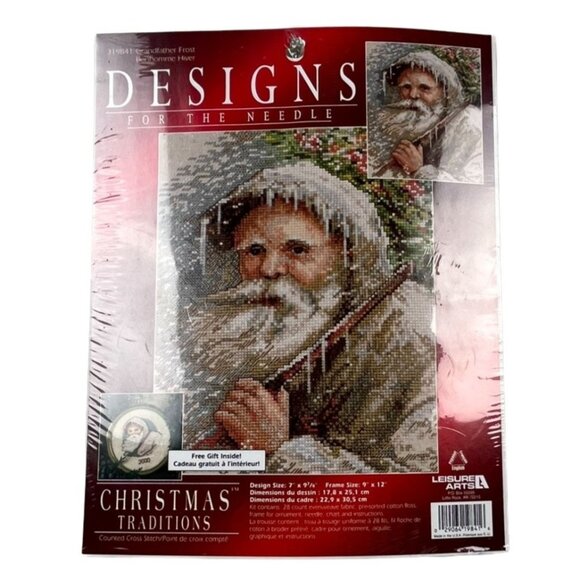 Designs for the Needle, Leisure Arts, 319841 Grandfather Frost Counted Cross Sti - Picture 1 of 7